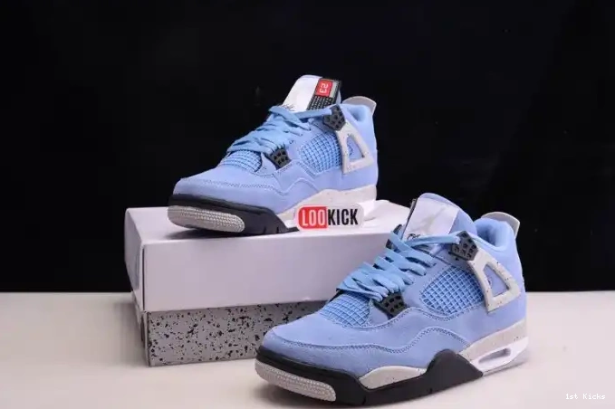 1st Kicks JORDAN 4 AIR CT8527-400 Blue University 0519